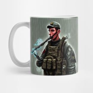 Soldier smoking Mug